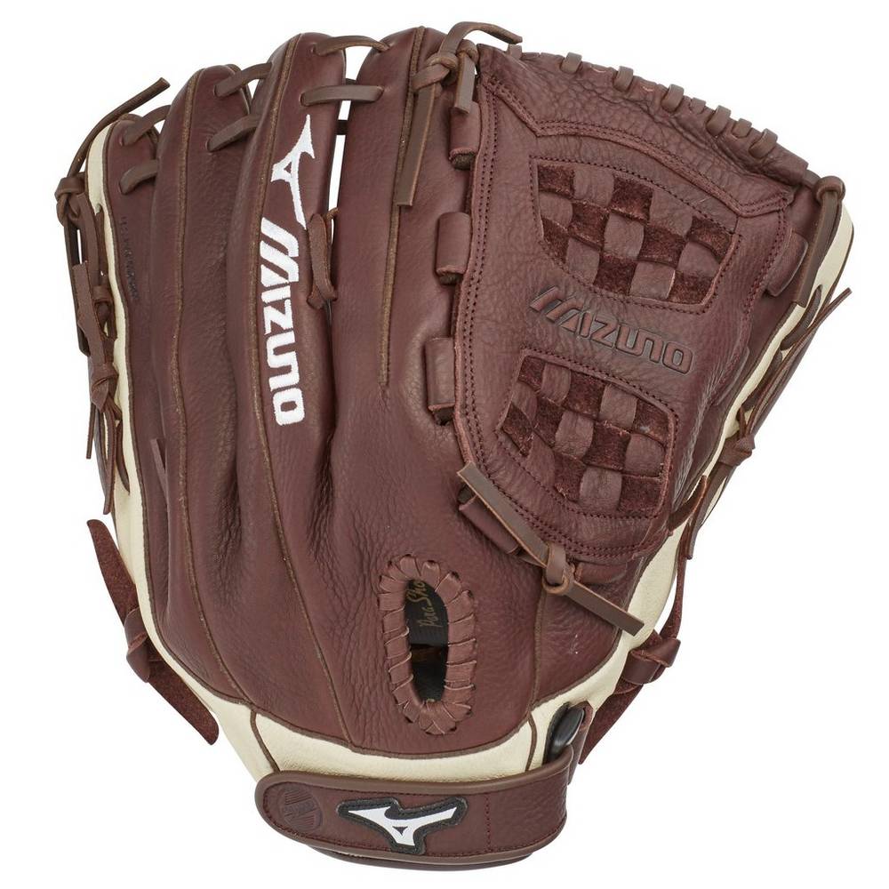 Luva Mizuno Softball Franchise Series Slowpitch 14" - Homem - Cafes/Prateadas - EWMKX1790